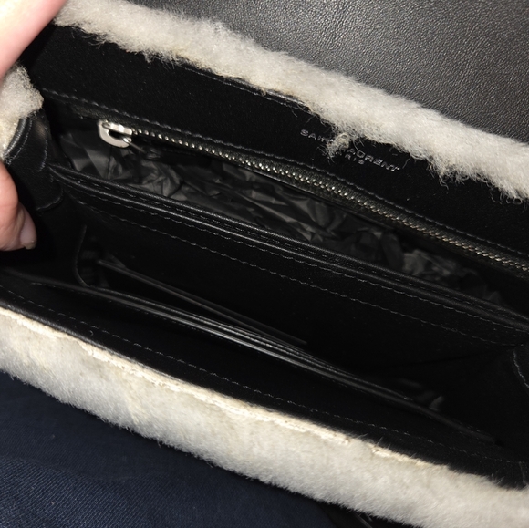 SAINT LAURENT YSL Toy Loulou Star Shearling Pouch Bag RARE - Picture 9 of 10